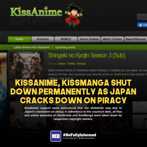 KissAnime and KissManga Shut Down Permanently .